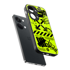 neon travis scott x anti social social club back phone cover | glass case for oneplus nord 3