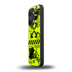 neon travis scott x anti social social club back phone cover | glass case for oneplus nord 3