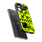 neon travis scott x anti social social club back phone cover | glass case for oneplus nord ce 3