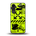 neon travis scott x anti social social club back phone cover | glass case for oneplus nord ce 4 lite