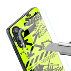 neon travis scott x anti social social club back phone cover | glass case for oneplus nord ce 4 lite