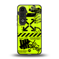 neon travis scott x anti social social club back phone cover | glass case for oneplus nord ce 4