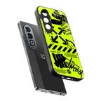 neon travis scott x anti social social club back phone cover | glass case for oneplus nord ce 4