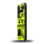 neon travis scott x anti social social club back phone cover | glass case for oneplus nord ce 4
