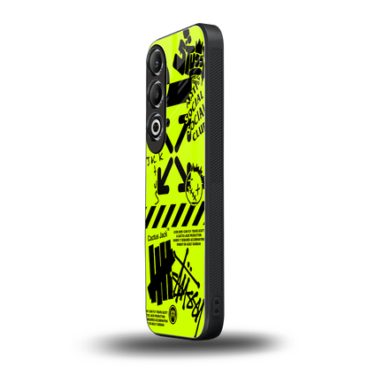 neon travis scott x anti social social club back phone cover | glass case for oneplus nord ce 4