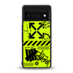 neon travis scott x anti social social club back phone cover | glass case for google pixel 6 pro