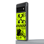 neon travis scott x anti social social club back phone cover | glass case for google pixel 6 pro