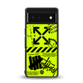 neon travis scott x anti social social club back phone cover | glass case for google pixel 6