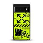 neon travis scott x anti social social club back phone cover | glass case for google pixel 6