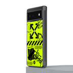 neon travis scott x anti social social club back phone cover | glass case for Google Pixel 6A