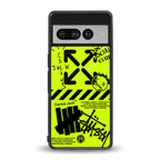 neon travis scott x anti social social club back phone cover | glass case for google pixel 7 pro