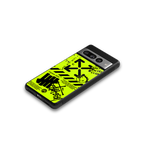 neon travis scott x anti social social club back phone cover | glass case for google pixel 7 pro