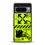 neon travis scott x anti social social club back phone cover | glass case for google pixel 8 pro