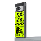 neon travis scott x anti social social club back phone cover | glass case for Google Pixel 8