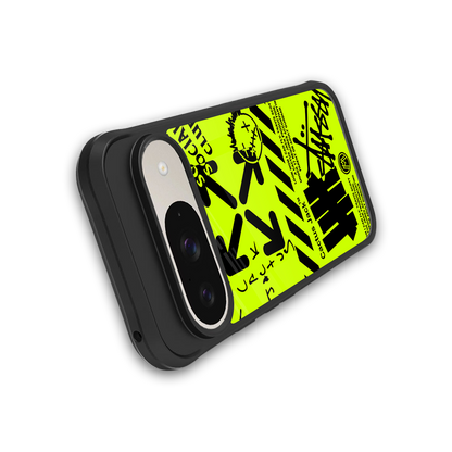 neon travis scott x anti social social club back phone cover | glass case for google pixel 9