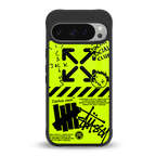 neon travis scott x anti social social club back phone cover | glass case for google pixel 9 pro xl