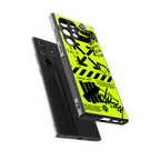 neon travis scott x anti social social club back phone cover | glass case for samsung galaxy s24 ultra