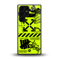 neon travis scott x anti social social club back phone cover | glass case for samsung galaxy s25 ultra