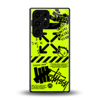 neon travis scott x anti social social club back phone cover | glass case for samsung galaxy s25 ultra