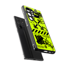 neon travis scott x anti social social club back phone cover | glass case for samsung galaxy s25 ultra