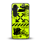 neon travis scott x anti social social club back phone cover | glass case for samsung galaxy s24
