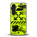 neon travis scott x anti social social club back phone cover | glass case for samsung galaxy s23 plus