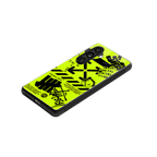 neon travis scott x anti social social club back phone cover | glass case for samsung galaxy s23 plus