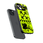 neon travis scott x anti social social club back phone cover | glass case for iphone 14