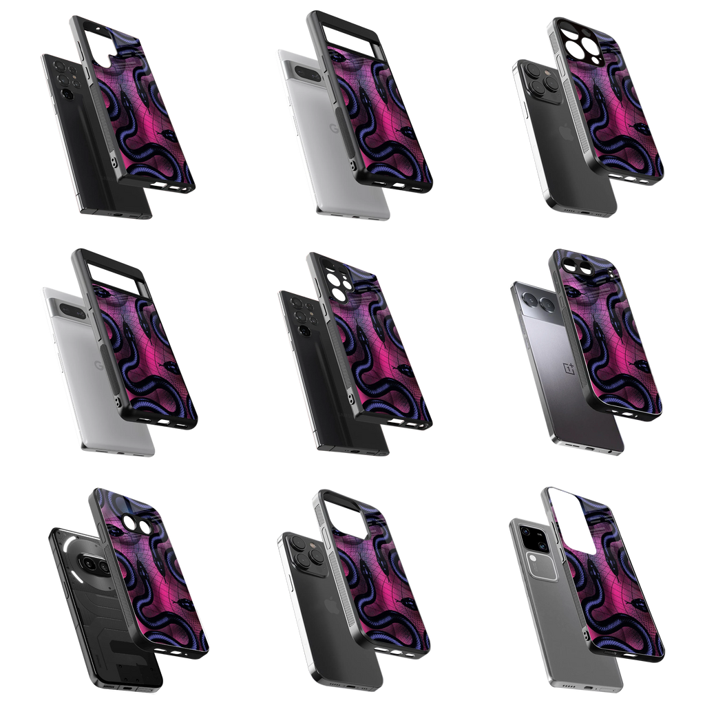Durable Glass Back Mobile Case for iPhone, Samsung, OnePlus, Google Pixel, Redmi, Vivo, Oppo
