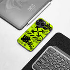 neon travis scott x anti social social club back phone cover | glass case for oneplus nord ce 4