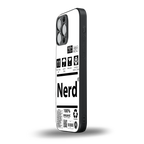 nerd white label back phone cover | glass case for iphone 13 pro max