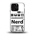 nerd white label back phone cover | glass case for iphone 13 pro