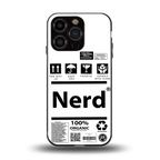 nerd white label back phone cover | glass case for iphone 13 pro