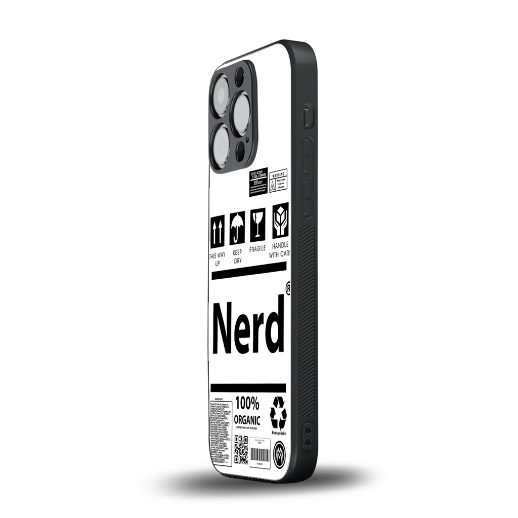 nerd white label back phone cover | glass case for iphone 13 pro
