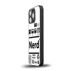 nerd white label back phone cover | glass case for iphone 13 pro