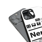 nerd white label back phone cover | glass case for iphone 13 pro