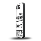 nerd white label back phone cover | glass case for iphone 16e