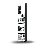 nerd white label back phone cover | glass case for nothing phone 1