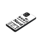 nerd white label back phone cover | glass case for nothing phone 1