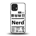 nerd white label back phone cover | glass case for nothing phone 2
