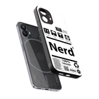 nerd white label back phone cover | glass case for nothing phone 2