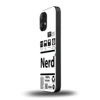 nerd white label back phone cover | glass case for nothing phone 2