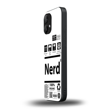 nerd white label back phone cover | glass case for nothing phone 2