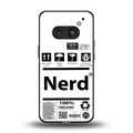 nerd white label back phone cover | glass case for nothing phone 2a