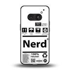 nerd white label back phone cover | glass case for nothing phone 2a