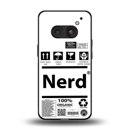 nerd white label back phone cover | glass case for nothing phone 2a