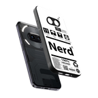nerd white label back phone cover | glass case for nothing phone 2a