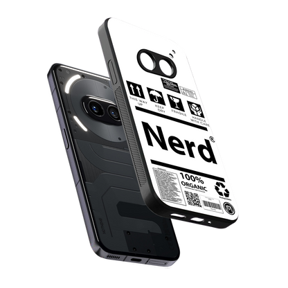 nerd white label back phone cover | glass case for nothing phone 2a