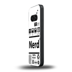 nerd white label back phone cover | glass case for nothing phone 2a