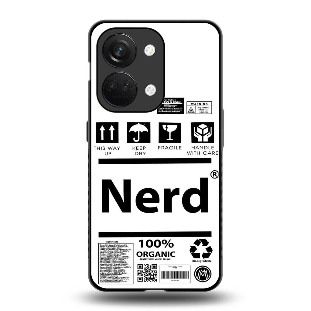 nerd white label back phone cover | glass case for oneplus nord 3